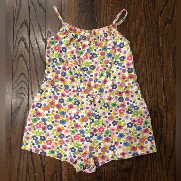 Mini Boden Girls 7-8Y Floral Romper/Jumpsuit with Pockets & Waist Tie - VGUC! - Picture 1 of 10